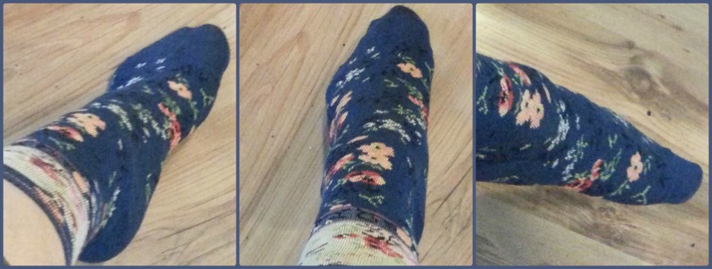 Trio of feet angle of Ozone Socks