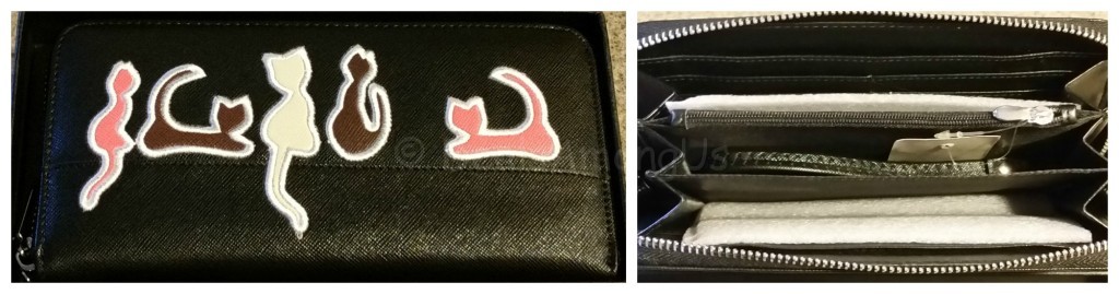 Refined Feline Wallet inside and outside