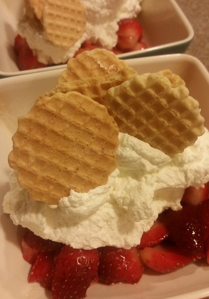 Strawberry Concoction with Waffle Crisps