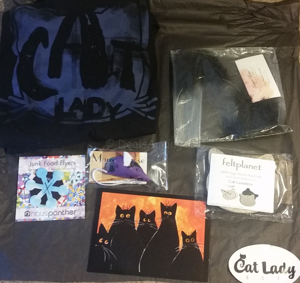 Cat Lady Box contents October 2015-1