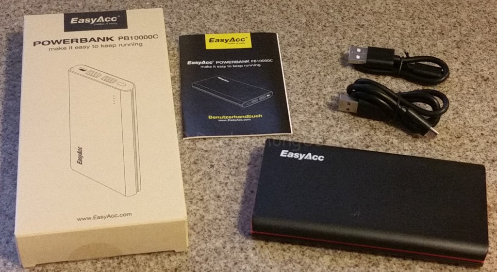 EasyAcc Powerbank contents