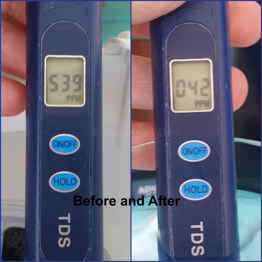 Meter Readings before and after filter use