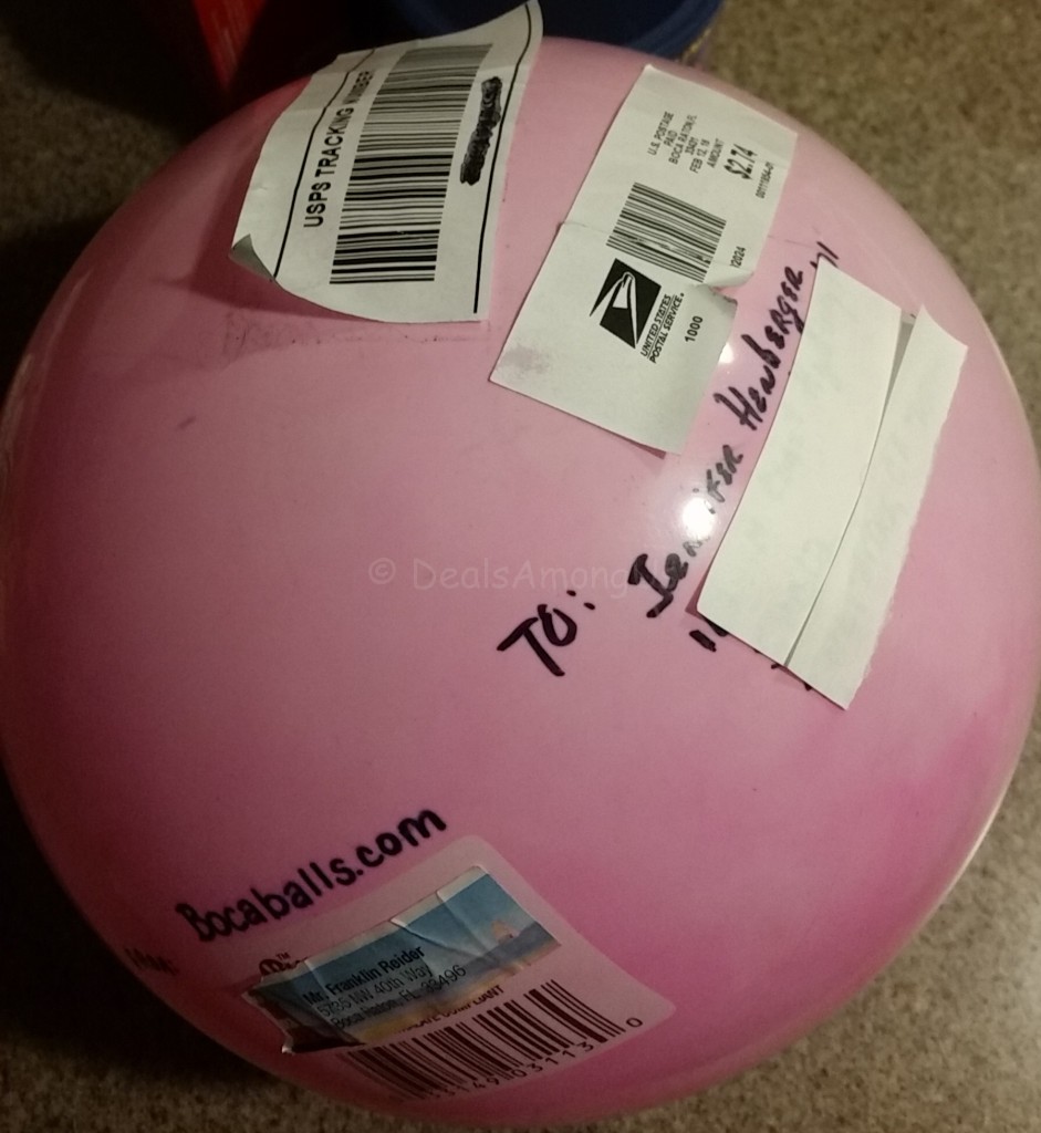 Shipping side of Boca Ball