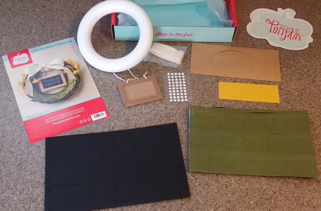 Contents of Lovely Little Wreath Kit April 2016