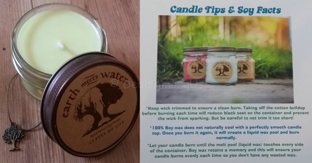 Earth Meets Water Leaves of Life Candle