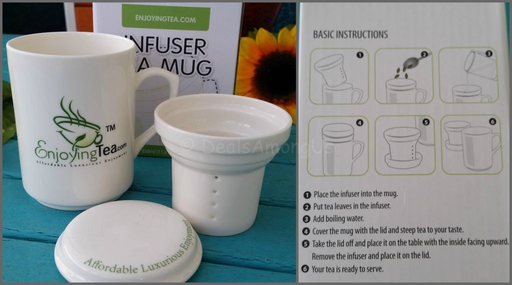 Infuser Tea Mug with instructions