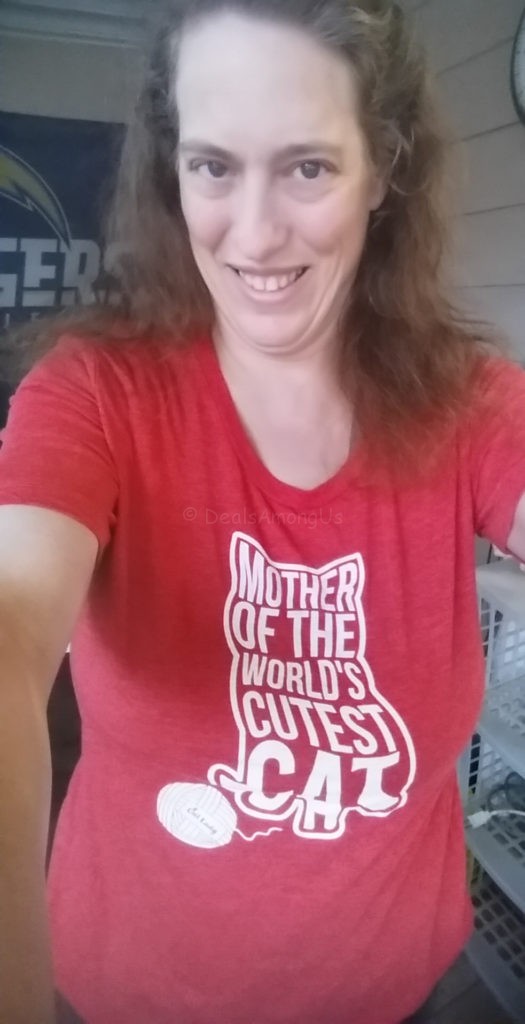 Jennifer wearing the shirt