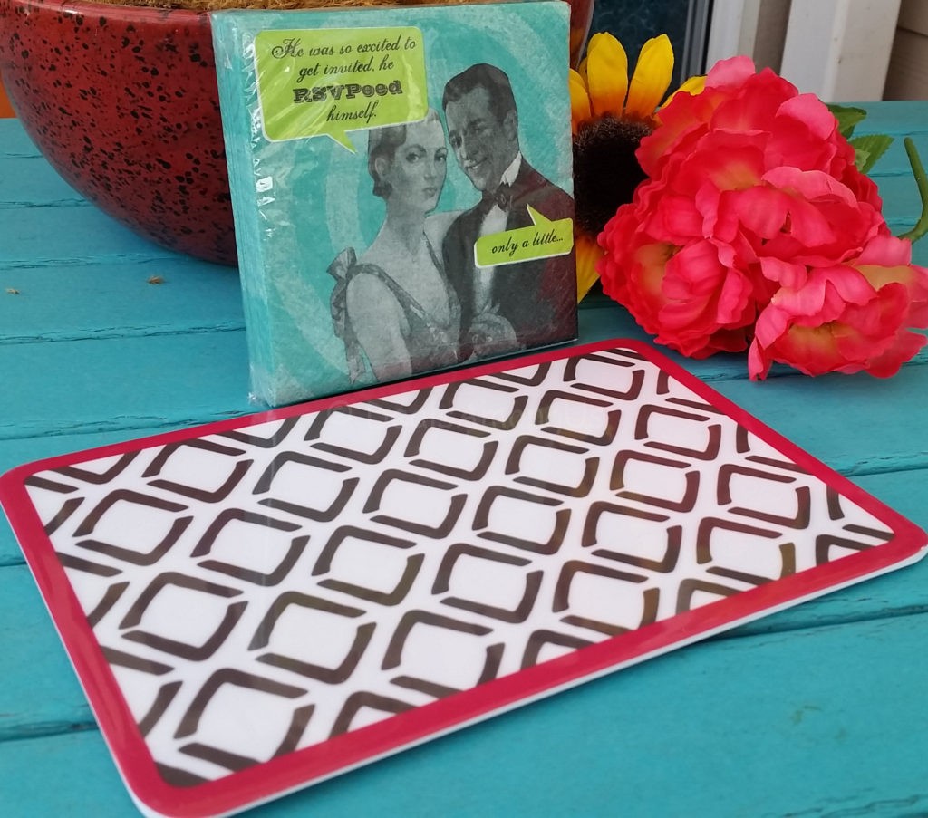 Napkins and Cutting Board