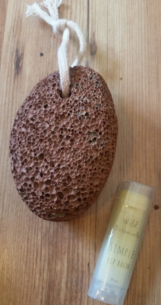Pumice Stone and Lip Balm