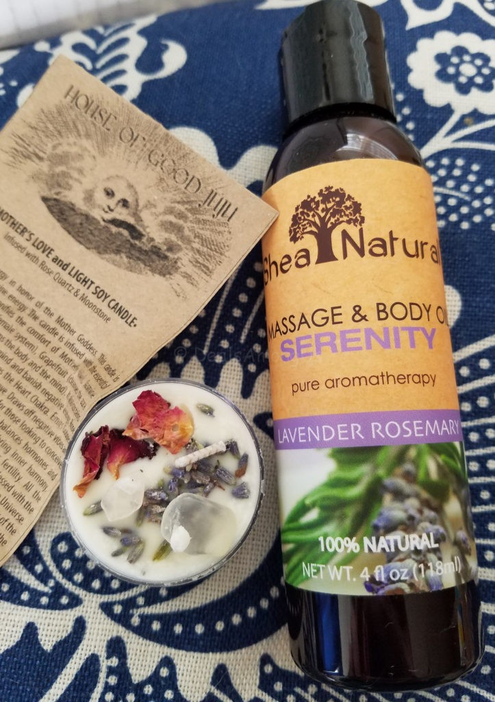 Massage Oil and Candle