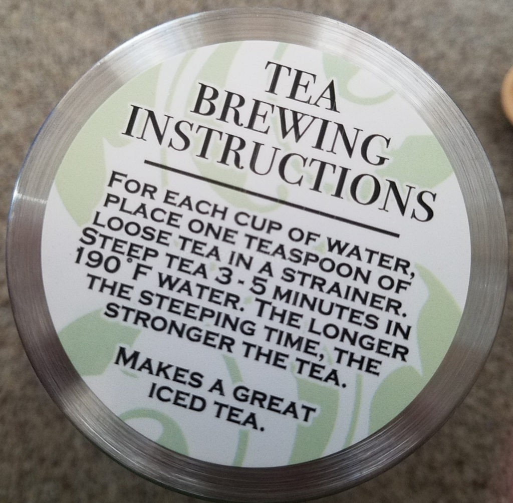 Tea Brewing Instructions
