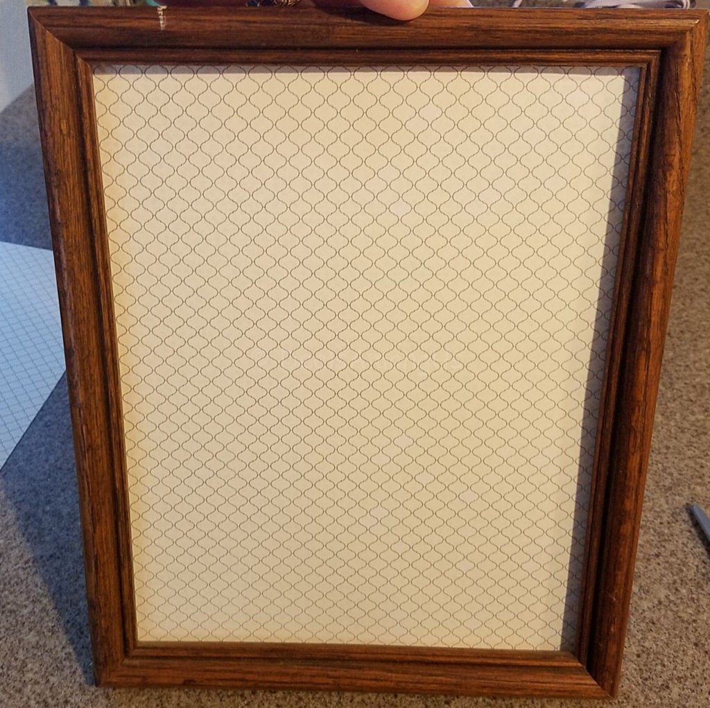 Frame with paper before washi