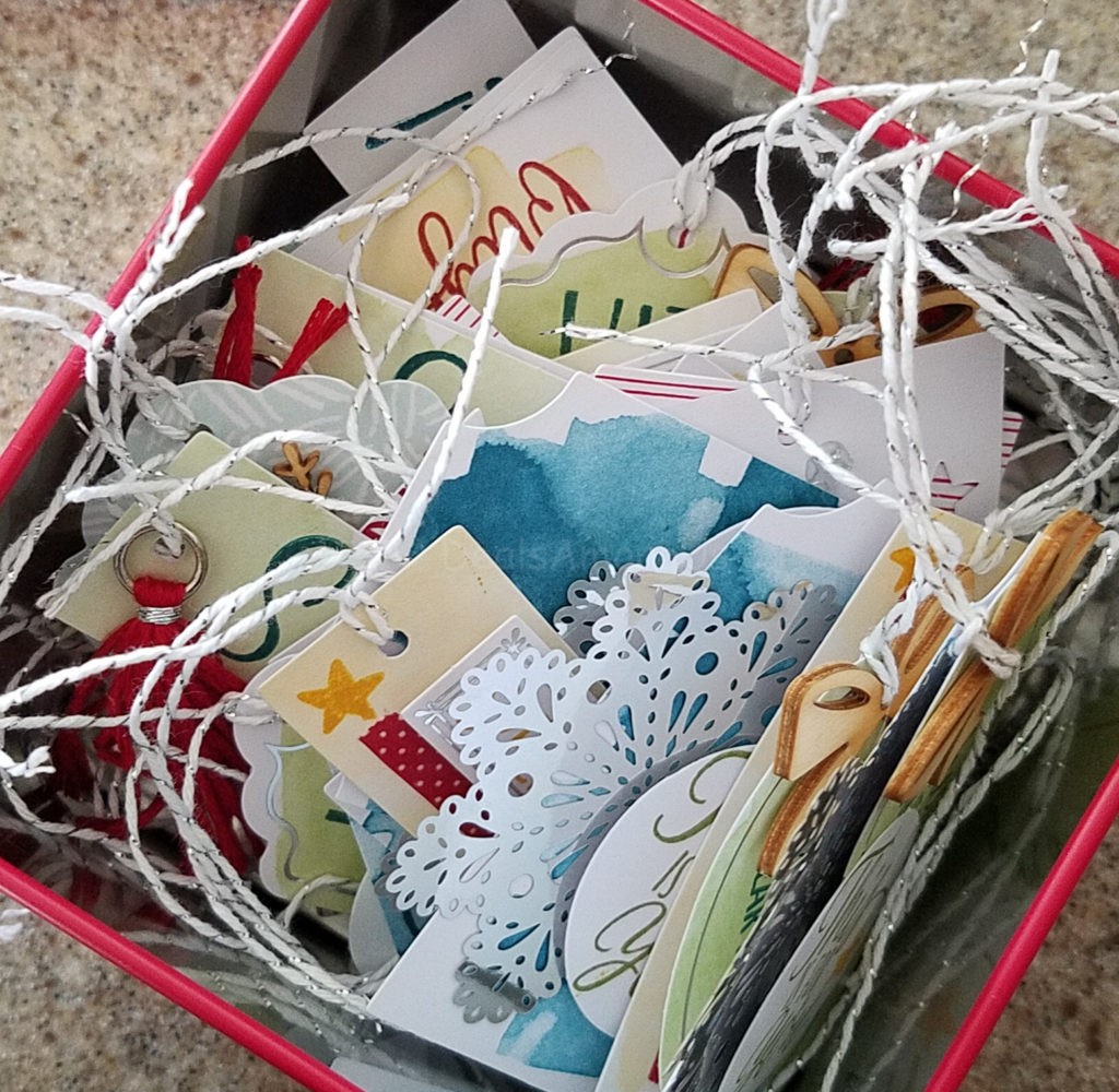 Vertical Tin of Tags Complete